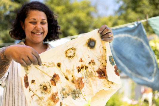 Monica Wilson of Solidago Grow, natural dye artist on Vashon Island